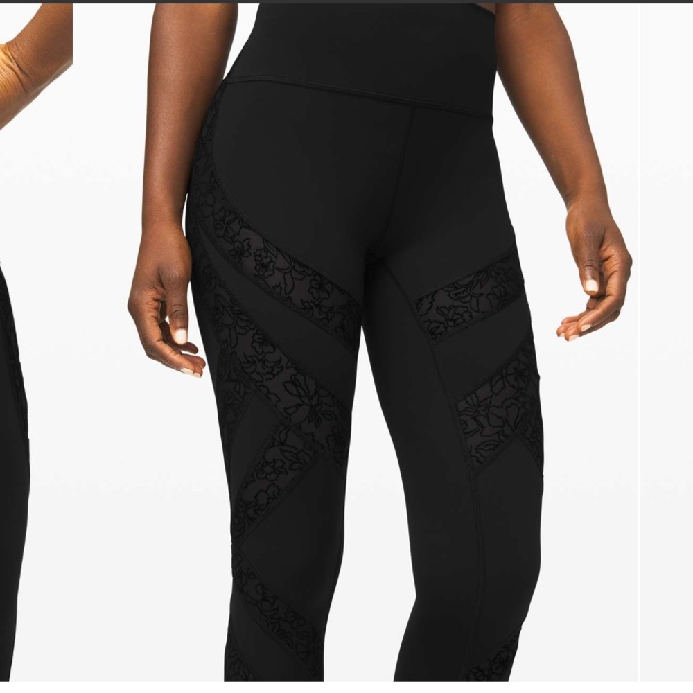 lululemon🍋Black Wunder Under High-Rise Tight *Flocked 28” - Picture 7 of 8
